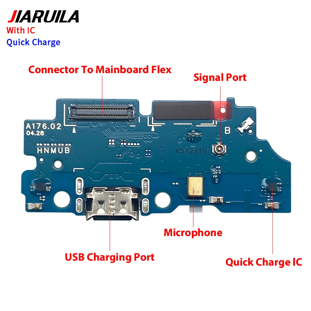 Dock Connector Micro USB Charger Charging Port Flex Cable Microphone Board For Samsung A06 A16 A26 A56 A07 A17 4G 5G