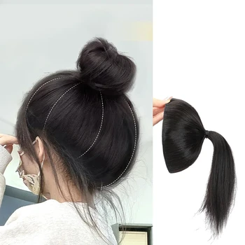 Head Hair Bag Ball Synthetic Hair Bun Extensions Grapefruit Peel Lazy Hair Magic Tool Increase Hair Volume Fluffy Hair Tie
