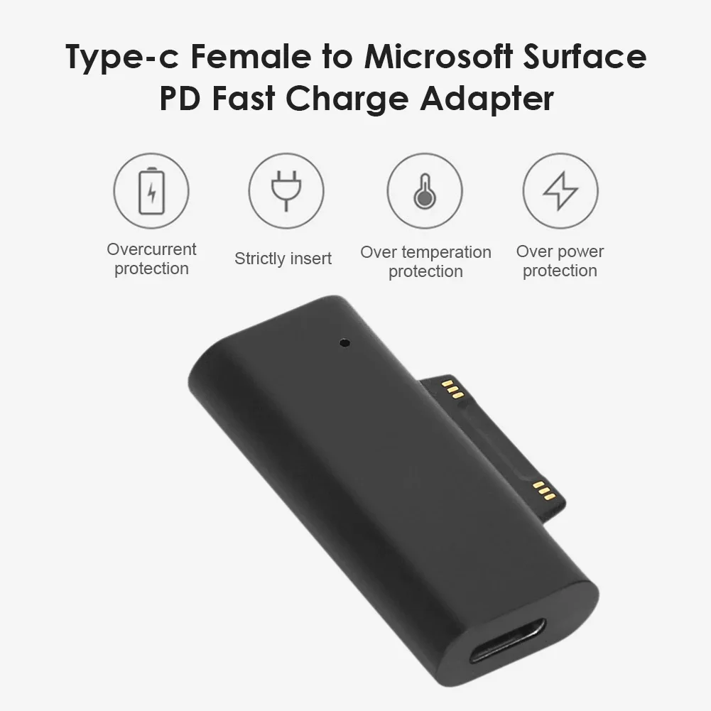 USB Type C PD Adapter Tablet Fast Charging Plug Converter Charger Adapter for Microsoft Surface Pro 3 4 5 6