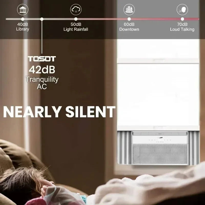 Quiet Energy Efficient 8000 BTU Window Air Conditioner