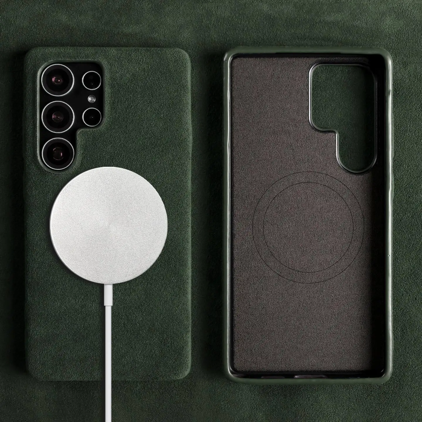 Premium Full Coverage Magnetic Alcantara Phone Case with MagSafe Compatibility