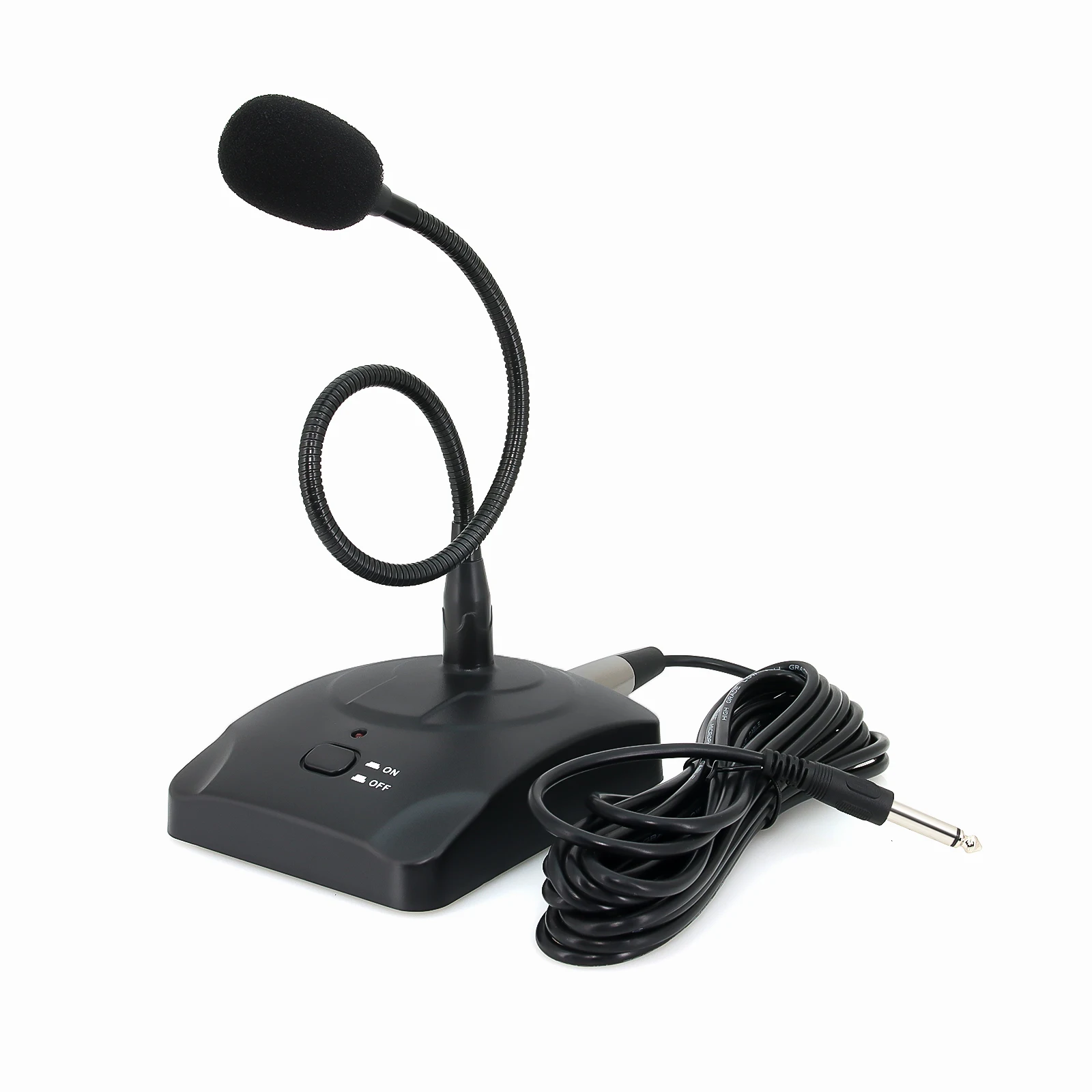 Microfone hd Gooseneck Profissional Microfone Centro de Conferências Radiodifusão Capacitiva Flexível Alta Sensibilidade com Fio Plugue 6.35 mm - Image 3