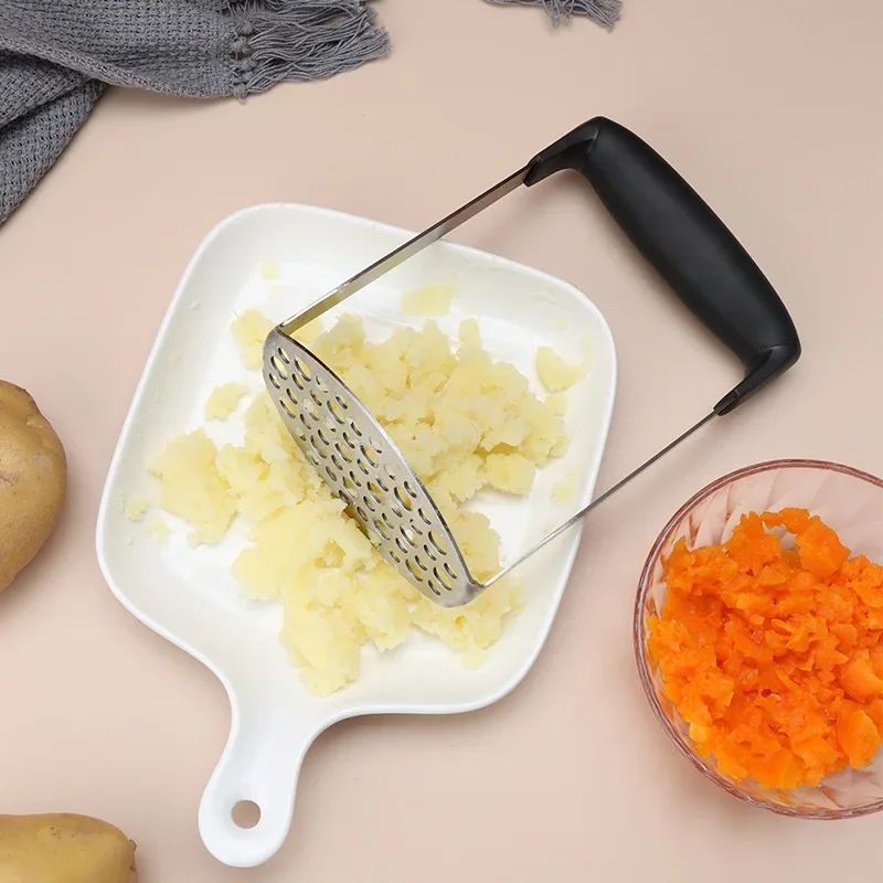 Potato Masher Stainless Steel Potato Masher Foldable Vegetables and Fruit Ricer Handheld Garlic Presser
