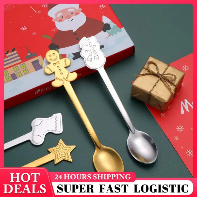 

Десертная ложка, широко используемая прекрасная Рождественская кухонная посуда, Рождественская кухонная утварь, посуда, костюм высокой оценки, праздничная