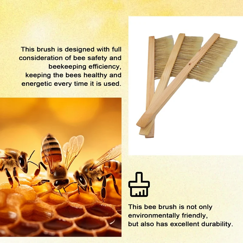 Beekeeping Tools Brush Bee Brush Wooden Handle Beekeeping Tools Equipment Hive