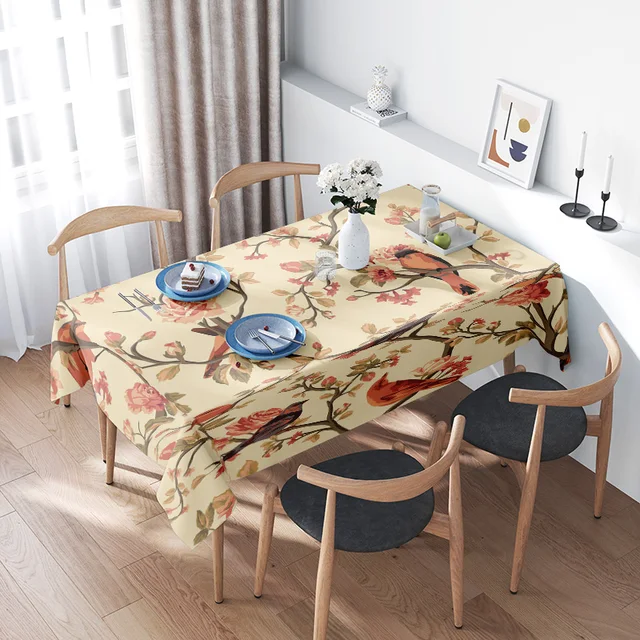 Bird & Floral Tablecloth Set 1