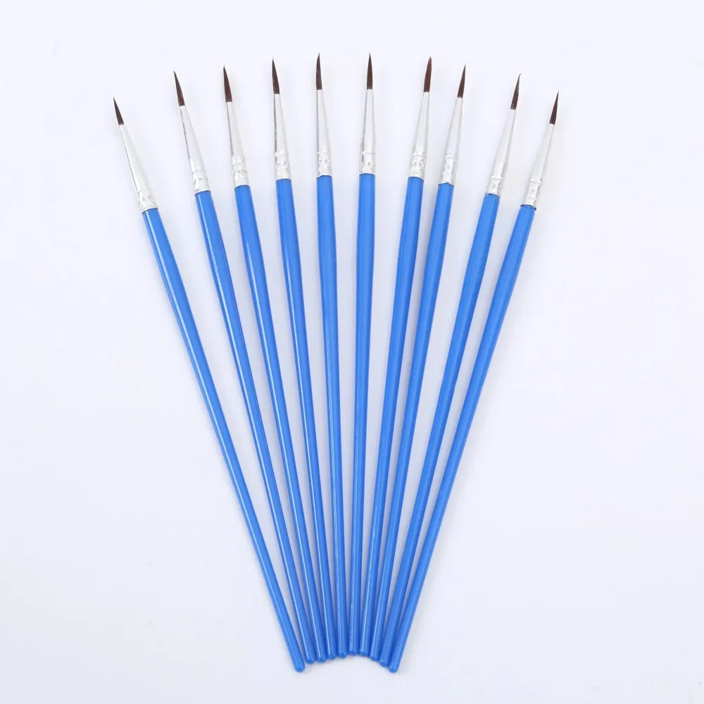 Plaster Doll Digital Oil Paintbrush Extremely Fine Paint pen Children's Graffiti Nylon crochet pen Flat head paintbrush watercol 6