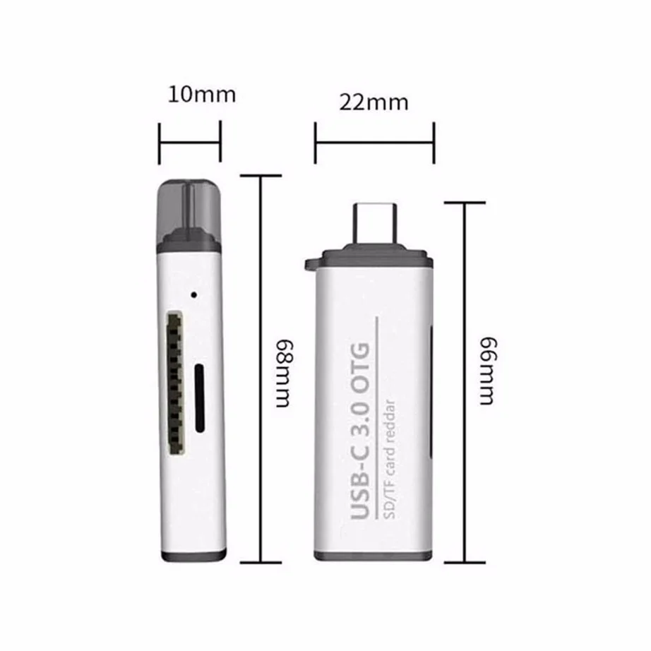 USB Card Reader 2 in 1 Type C USB 3.0 To SD Micro SD TF Adapter For Laptop Phone OTG Cardreader Smart Memory TF Card Reader