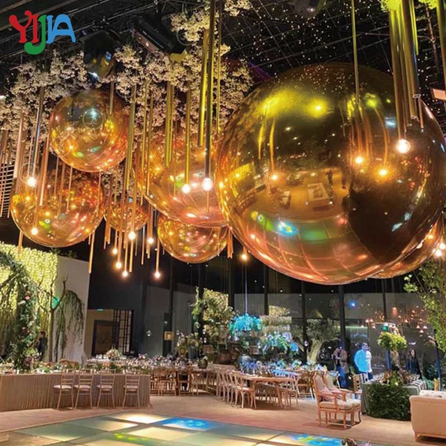 Commerical Event Decoration Use Giant Gold Mirror Balls Disco Sphere