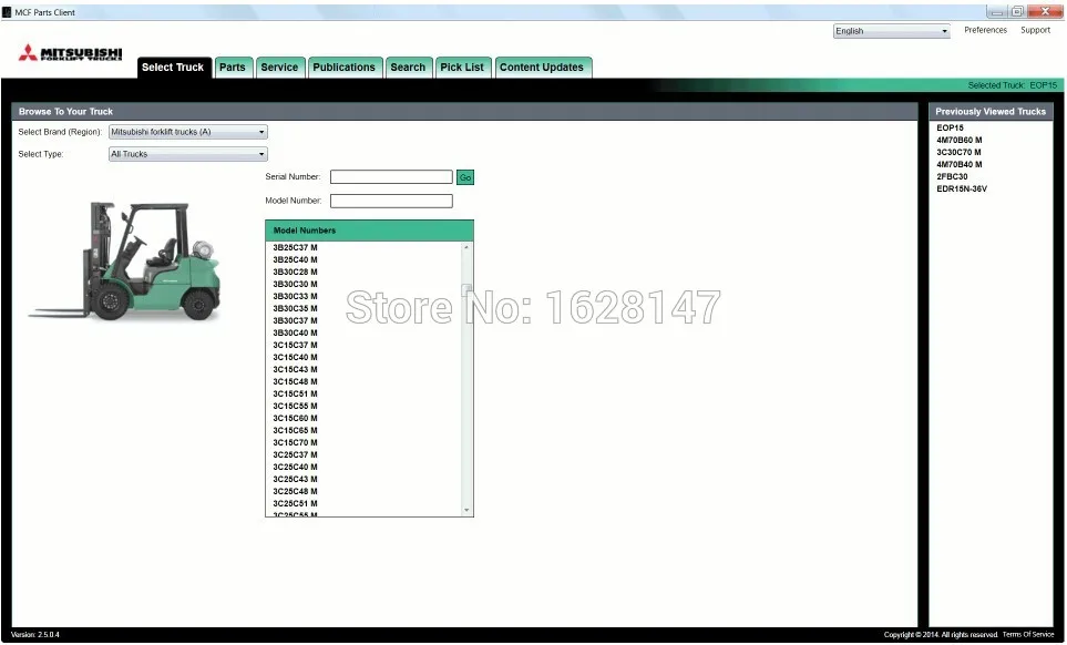 

ForkLift Trucks 2024 Spare Part Catalogue for Mitsubishi [ MCFA MCFE MCFS]