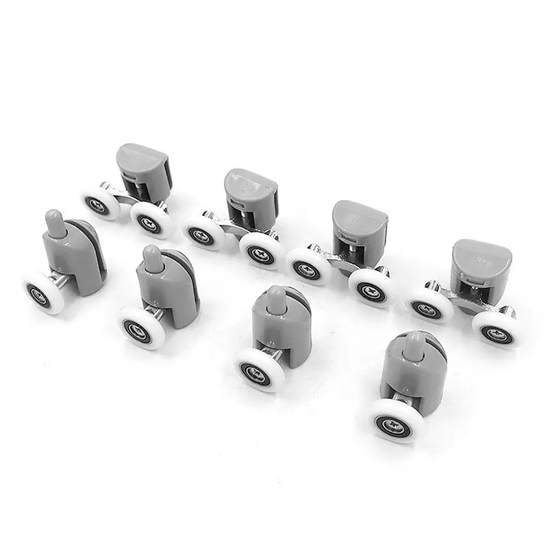 Shower Door Rollers 8pcs Diameter 23/25/27mm Shower Room Pulley Replacement 4top + 4bottom