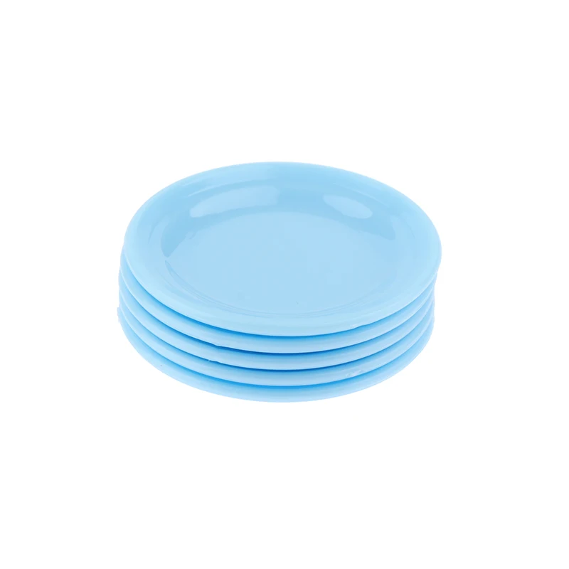 5Pcs 1/12 Doll House Miniature Food Plate Simulation Kitchen Dish Model Toys for Mini Decoration Dollhouse Accessories 4