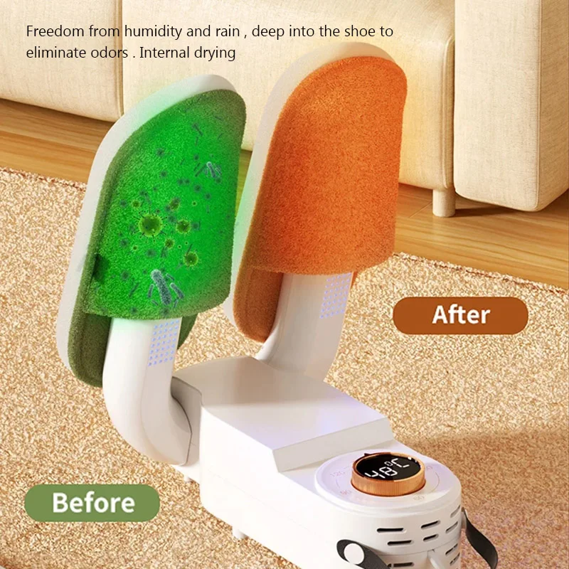 New Intelligent Timer Shoe Dryer Home Baked Shoes Dryer Foldable Retractable Deodorant Dryer Fast Drying Portable Boot Warmer 4