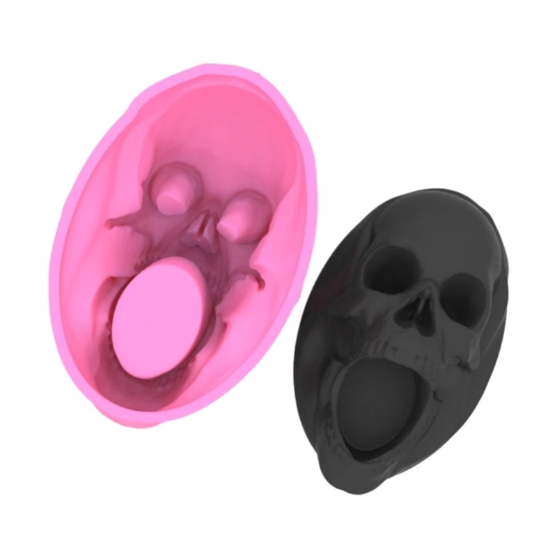 Silicone Planter Mold Skull Head Flower Pot Mold Hip Hop Skeleton Pen Holder Resin Mold Concrete Resin Mold DIY Craft Dropship