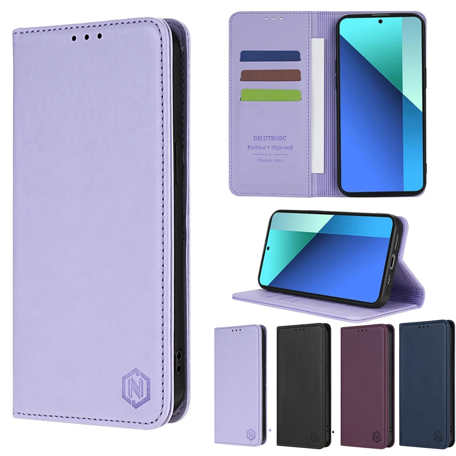 KANVOOS Cover per Huawei P Smart 2019 - Custodia a Libro in Pelle PU con Silicone TPU, Antiurto Flip Caso Portafoglio (Marrone