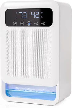 Dehumidifier With Air Purifier Water Tank Quiet Small Dehumidifiers With Sleep Mode  Auto Shut Off 7 Colors LED Light
