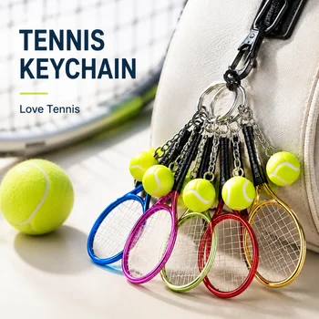 Mini Tennis Racket Keychain 1