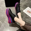 Snake Pattern Chunky Platform Sneakers Women Lace-Up Pu Leather Wedges Shoes Woman Thick Bottom Non-Slip Vulcanized Shoes Ladies 1
