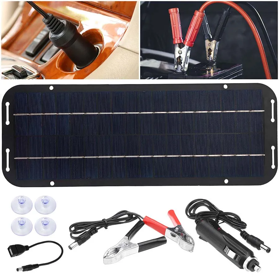 30W Foldable Solar Charger 12V Trickle Charger Battery Charger Kit Maintainer Boat Car RV Pet house Mobile Phone