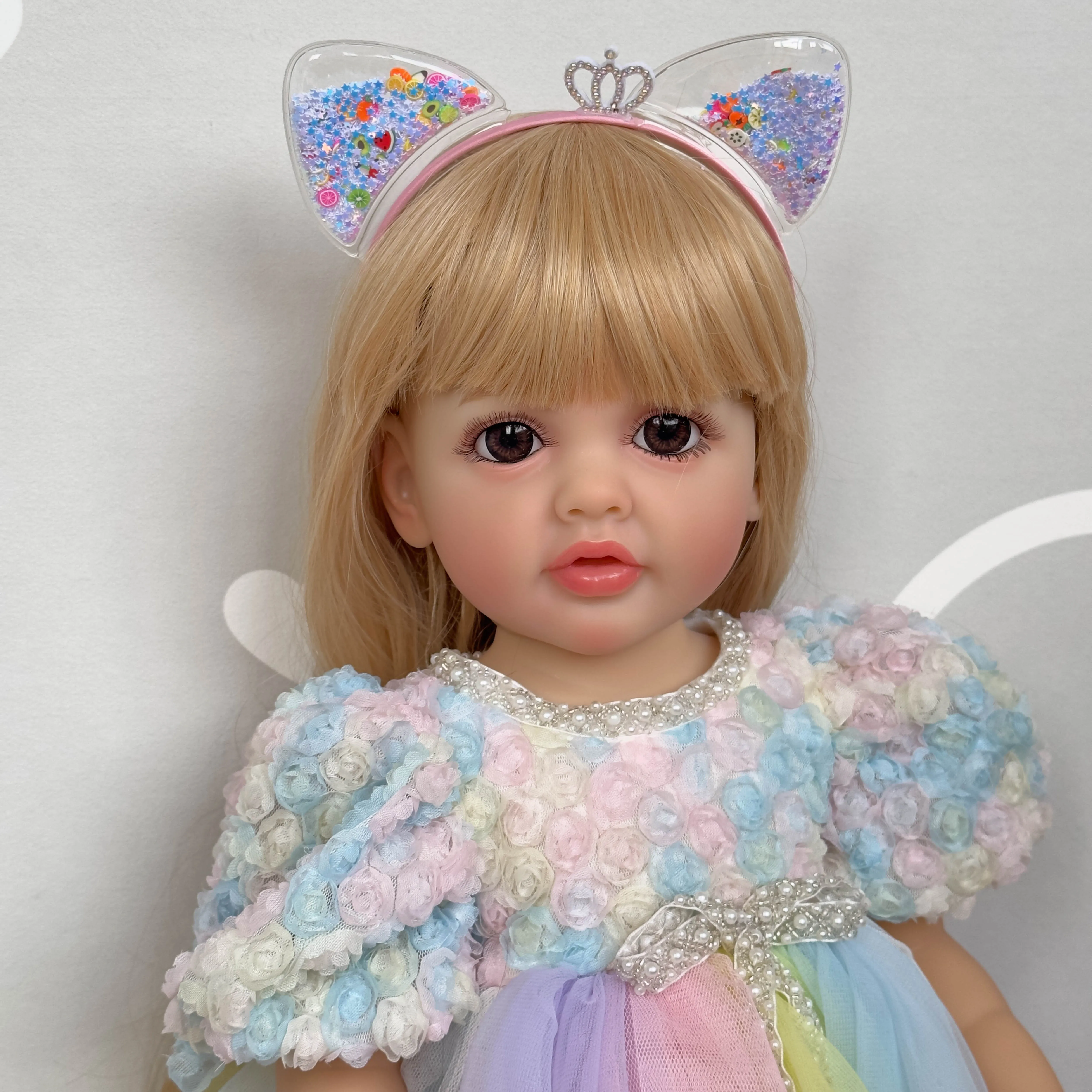 NPK 22inch Newborn Soft Silicone Vinyl Reborn Toddler Girl