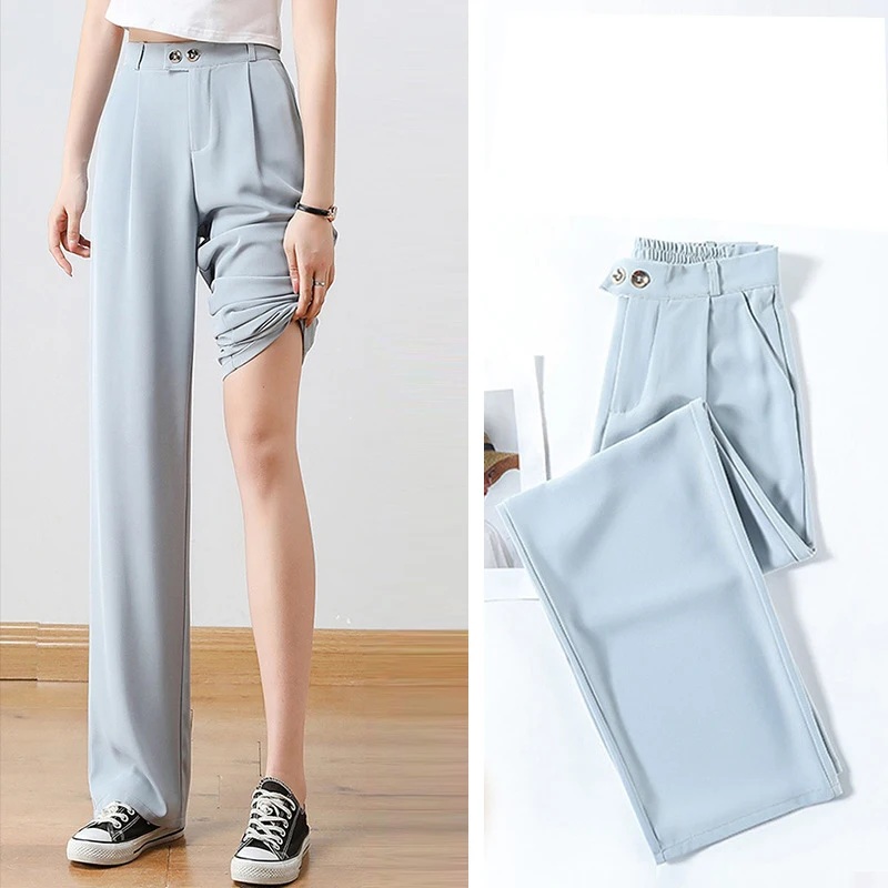 Anti-Wrinkle-Elastic-Waist-Wide-Leg-Suit-Pants – The Korean Fashion
