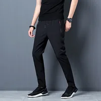 2024 Summer men's casual pants slim fit thin Korean version ice silk pants Jinlun sports pants straight tube quick drying pants