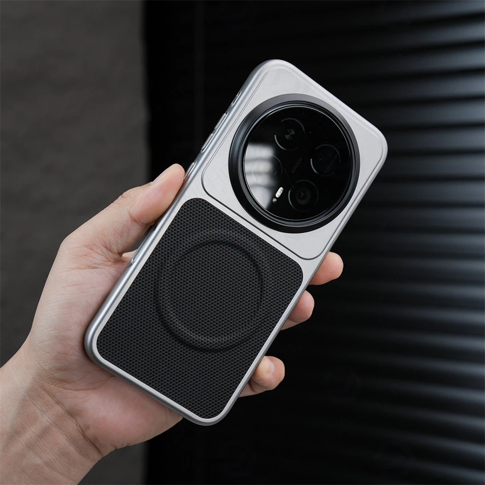 Slim Textured Fabric Magnetic Case with Raised Lens Frame - Matte Finish