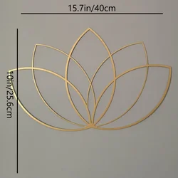 Lotus Gold Metal Wall Art - Elegant Yoga - Inspired Flower Decor (TY8056)