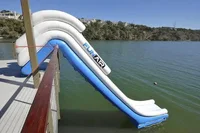 Custom High Quality summer season inflatable yacht slide Inflatable Water Dock Slide For Boat 2