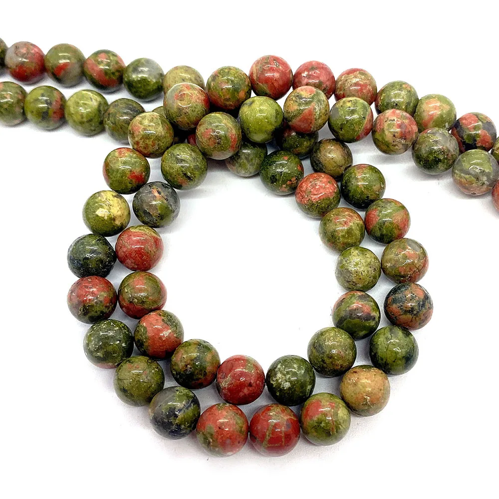 

Smooth Natural Stone Circular Wide Pine Flower Green Semi Precious Stone Women's Necklace Jewelry Making DIY Gift Accessories