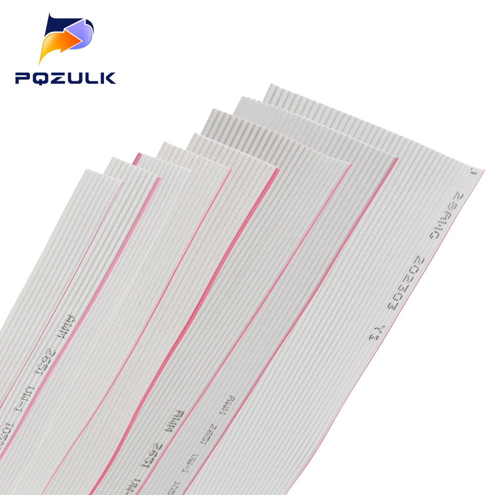 Durable Grey Flat Ribbon Cable - Versatile Lengths, High-Voltage Tolerance, Multi-Pin Configuration