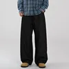 IEFB Korean Style Men's Denim Pants Pleated Solid Color Casual Trousers Straight Wide Leg Spring Male Loose Jeans 2025 9C6611 5