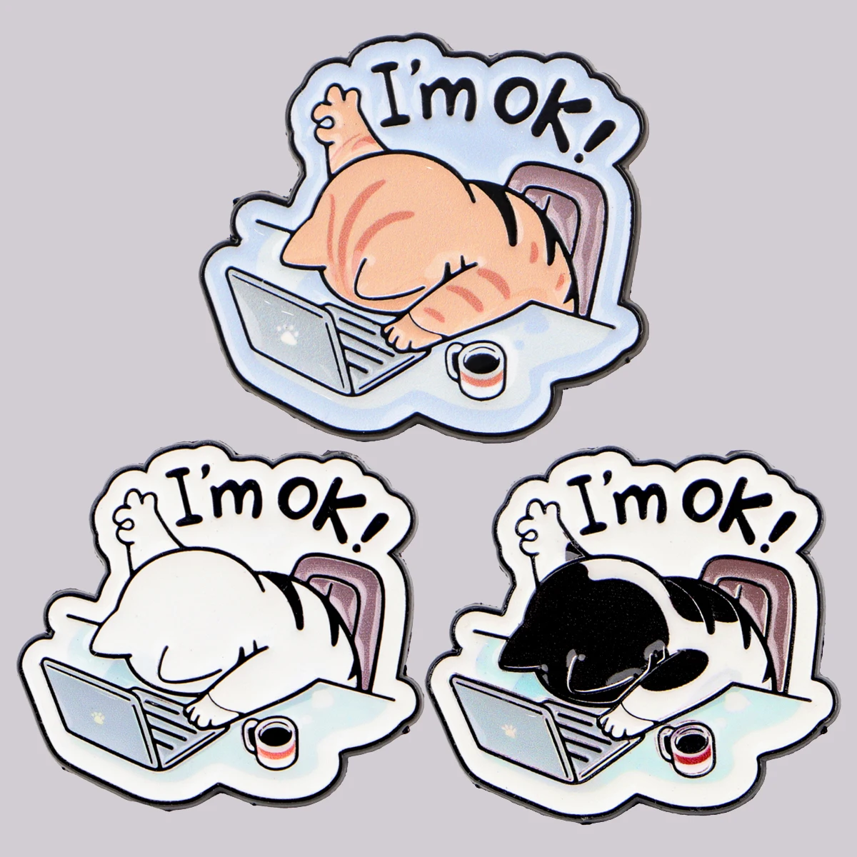 Work Cat Enamel Pin Office Quotes Brooch Pines Lapel Pins Badge on Backpack Clothing Accessories Animal Jewelry Friends Gifts Work Cat Enamel Pin Office Quotes Brooch Pines Lapel Pins Badge on Backpack Clothing Accessories Animal Jewelry Friends Gifts