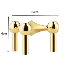 Nordic Silver Metal Molecular Candle Holder - Elegant Centerpiece for Home Décor and Gifts (1PCS Gold)
