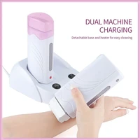 Electric Double Rolling Depilatory Waxing Machine Double Base Wax Heater Hair Removal Waxing Warmer Epilator for Whole Body 2