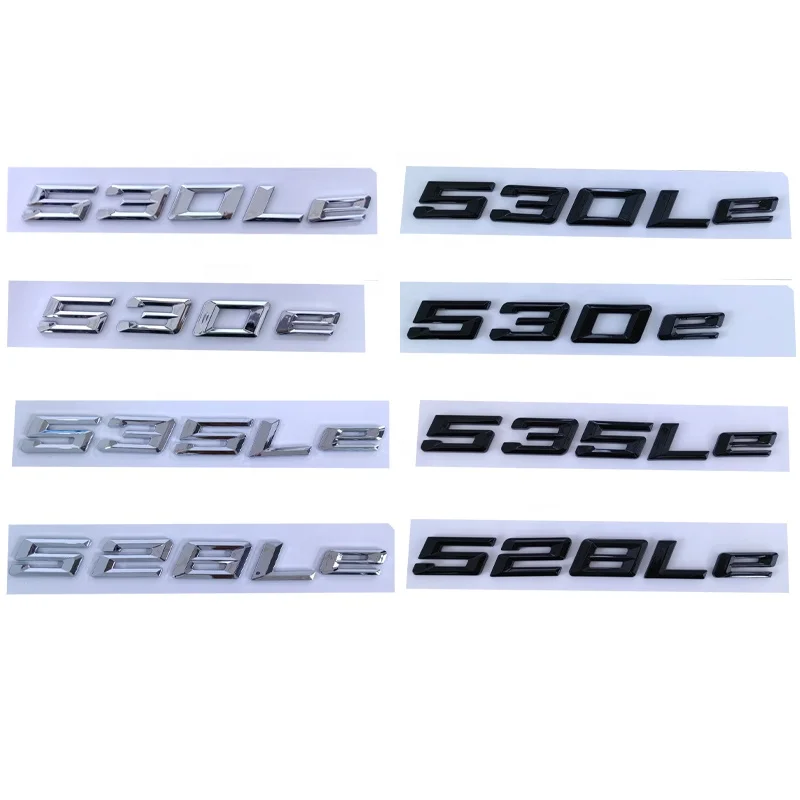 Nuovo 3D Abs Nero Auto Posteriore Tronco Distintivo Decalcomania Emblema Lettere Adesivo 530E 540E Logo Per Bmw 530E M Sport G30 G31 Accessori
