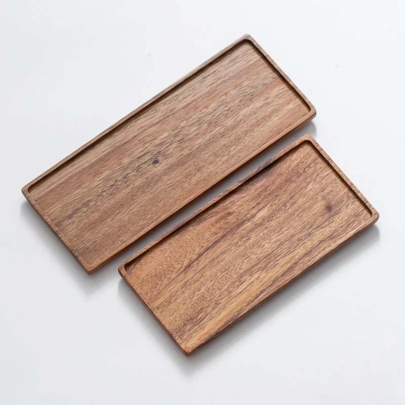 

Musowood Acacia Small Serving Tray,Rectangle Wooden Tea Tray for Hotel Home DecortionTray Table Plate Snacks Food Storage Dish