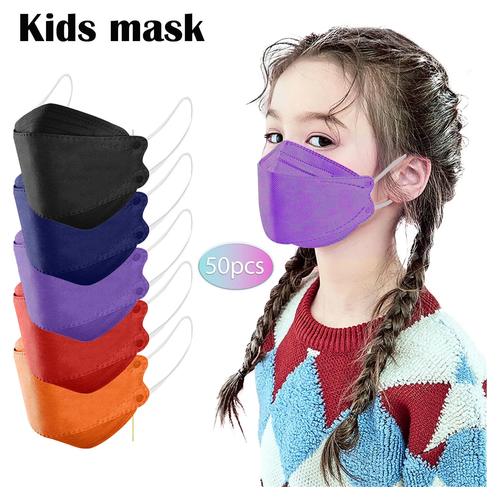 Children's Outdoor Mask Droplet And Haze Prevention Fish Non Woven Face Mask