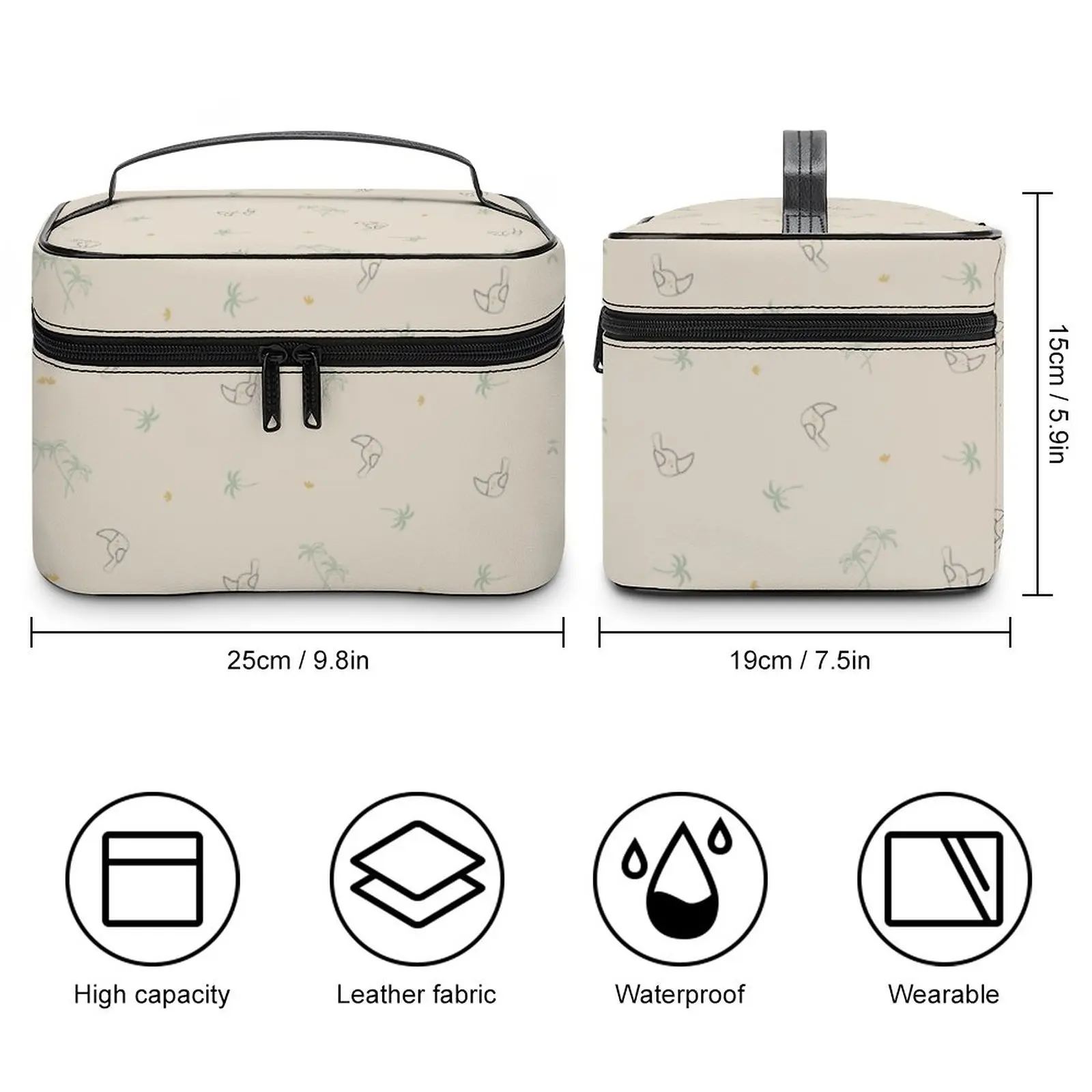 Women Portable Travel Wash Bag Female Print Makeup High Capacity Toiletries Storage Pouch Make Up Fashion Make up Pouch Case