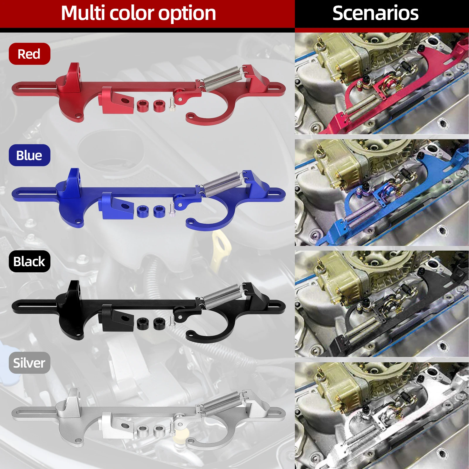 Billet Aluminum Throttle Cable Bracket For Ford cable Fit Quick Fuel 4150 and 4160 Carburetor 350 FF Car Accessories