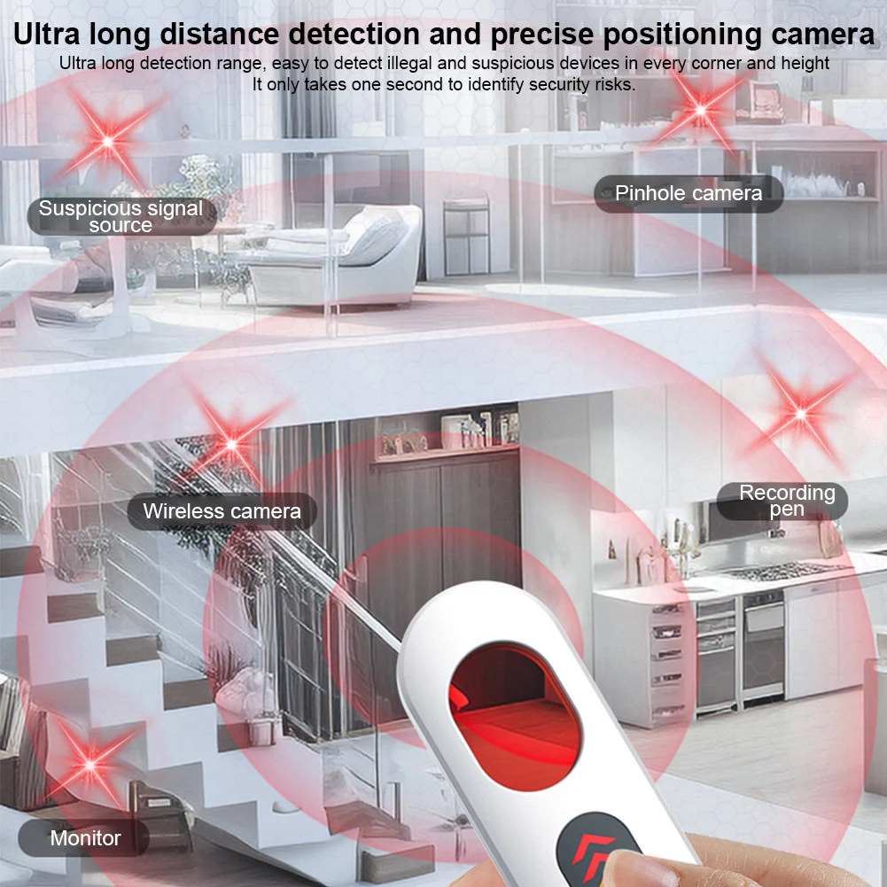Anti Spy Hidden Camera Detector Alarm Spy Gadgets Wireless Infrared Car GPS Tracker Detector Search Devices