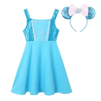 Robe de princesse d'été pour filles, tenue décontractée de sirène, robe de plage pour enfants, vêtements de princesse pour filles 3