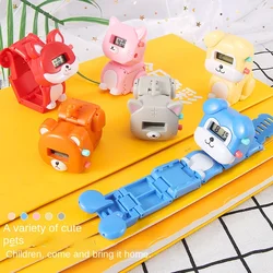 Relógio de brinquedo das crianças dos desenhos animados animal de brinquedo das crianças relógio deformação dobrável pet meninos e meninas vestindo presentes do feriado