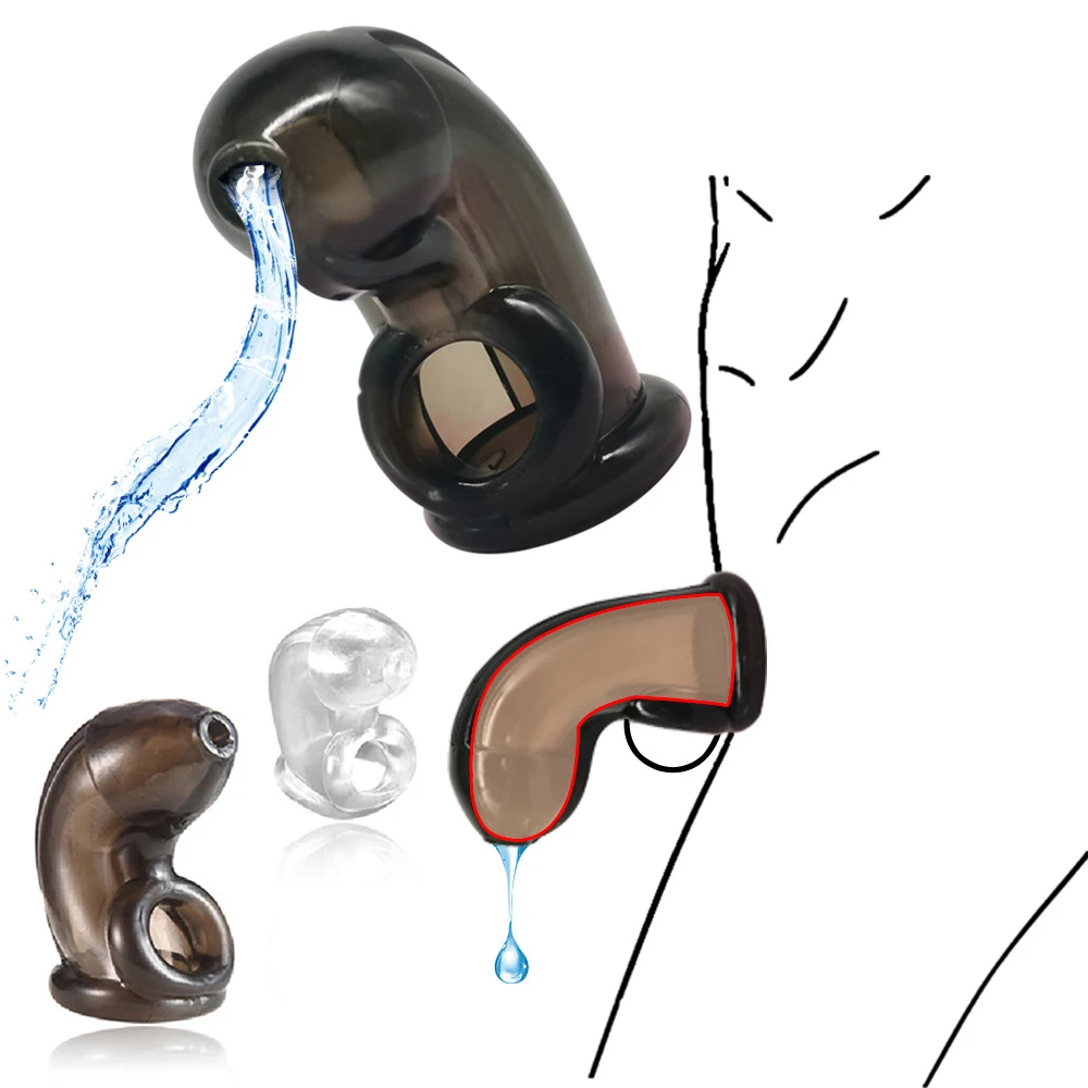 Male Soft Chastity Cage Device Ball Stretcher Scrotum Ring with thorns Restraint BDSM penis chastity cage chastity lock sex toy chastity cage accessory