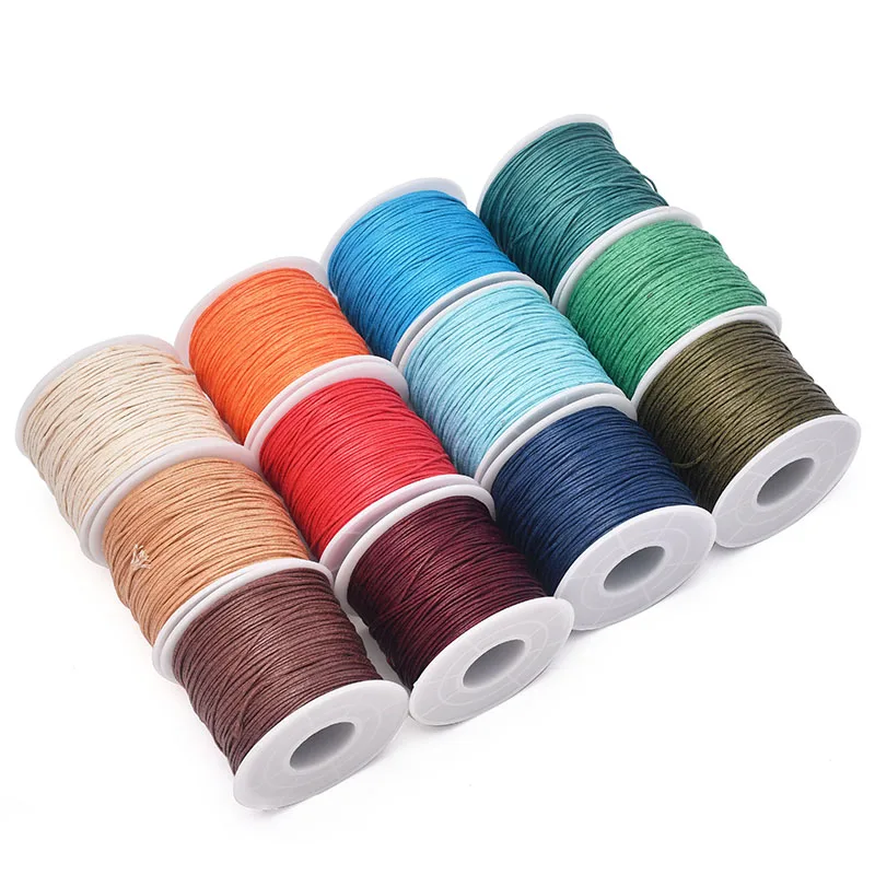 Waxed Cotton Cord 24-70m 1mm for Beading Craft DIY Jewelry