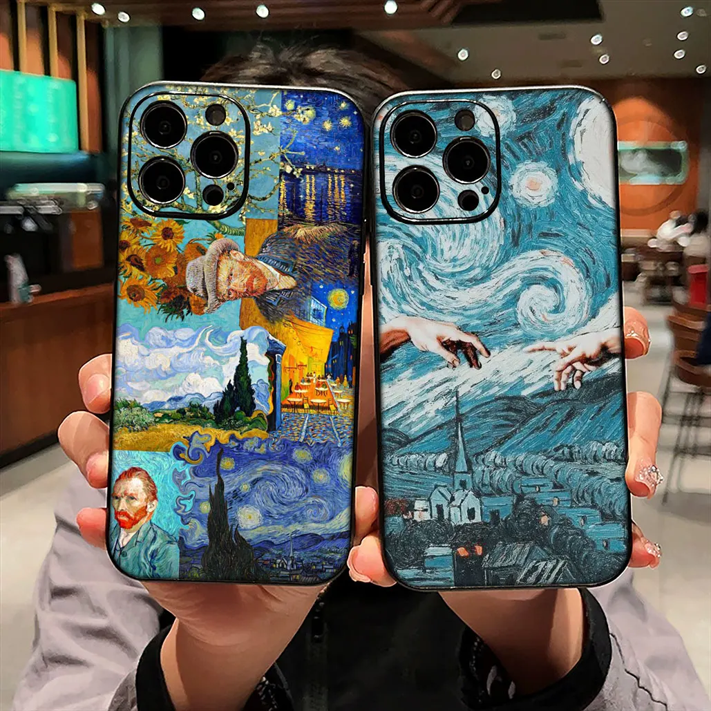 Starry Night Van Gogh Painting Phone Case - Artistic Design Protective Cover