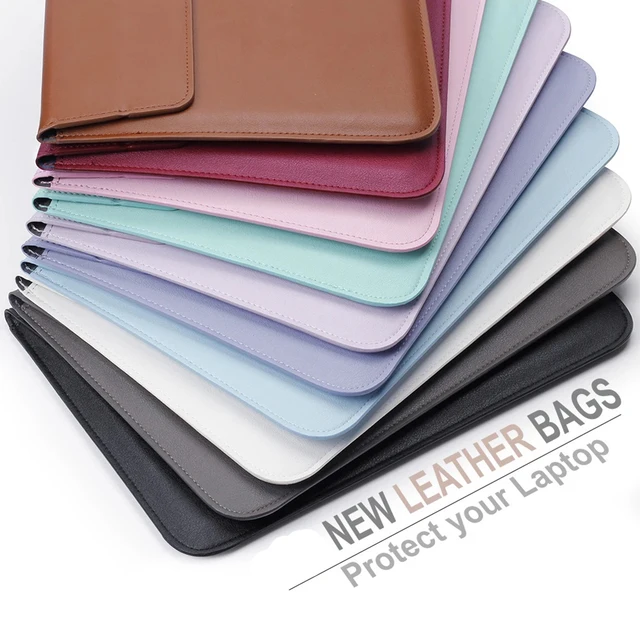 Étui de protection en cuir PU pour Apple Macbook Air Pro Retina 11 12 13 15, housse pour ordinateur portable Mac book 13.3 pouces 1
