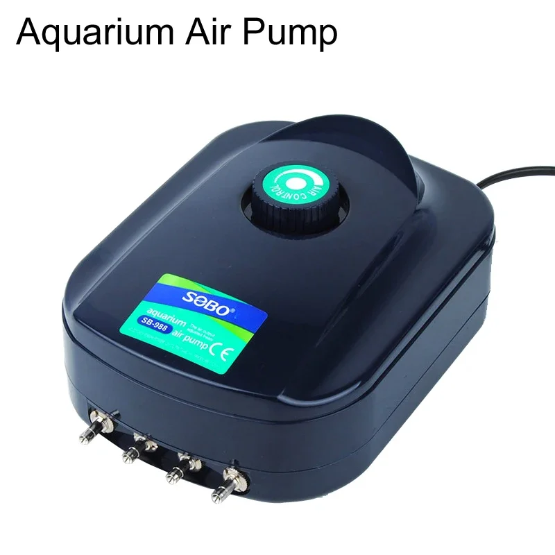 

High Power Aquarium Oxygen Air Pump Fish Tank Mini Silent Compressor Single Double Outlet Pumps Aquatic Air Pumps 3W 3.5W 8W 12W