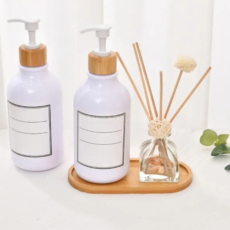 Multifunctional Plant Pot Holder Oval Bamboo Wood Plant Tray Bathroom Kitchen Shampoo Tray Round Plant Drainage Tray 4