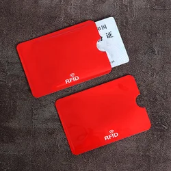 10-Pack RFID Blocking Anti-Scan Card Protectors with Anti-Magnetic Shielding (Red)